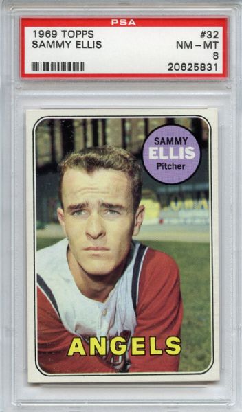 1969 Topps 32 Sammy Ellis PSA NM-MT 8