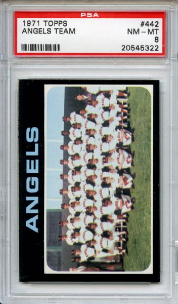 1971 Topps 442 California Angels Team PSA NM-MT 8