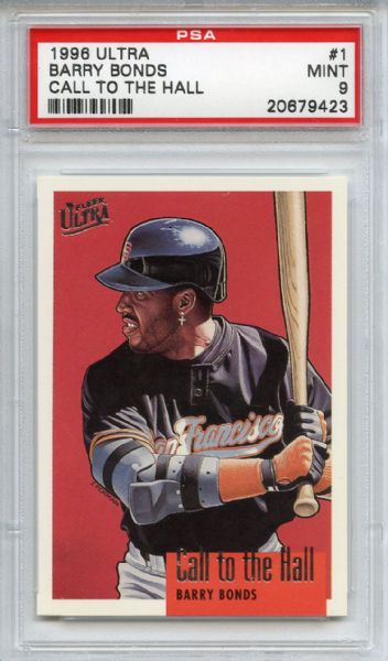 1996 Ultra Call to the Hall 1 Barry Bonds PSA MINT 9