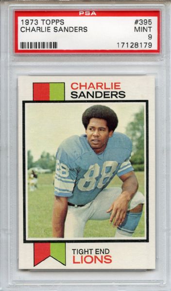 1973 Topps 395 Charlie Sanders PSA MINT 9