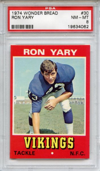 1973 Topps 30 Ron Yary PSA NM-MT 8