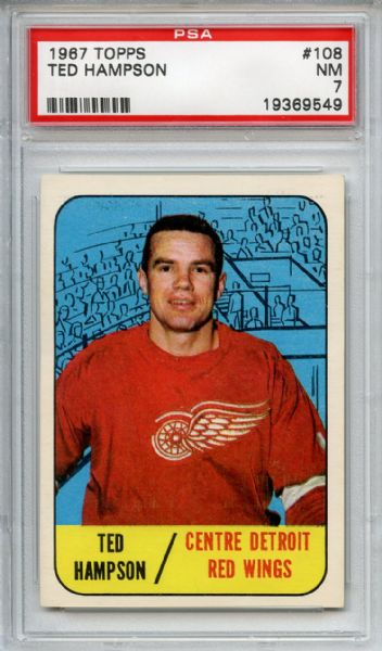 1967 Topps 108 Ted Hampson PSA NM 7