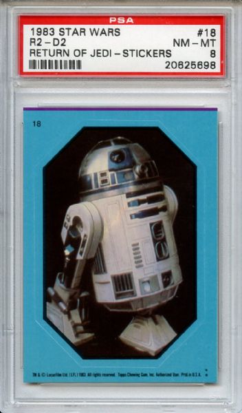1983 Star Wars Return of the Jedi Stickers 18 R2-D2 PSA NM-MT 8