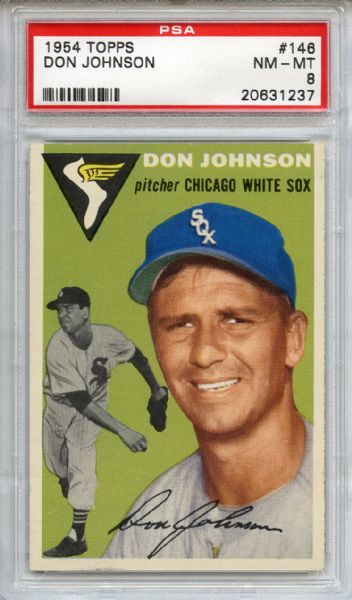 1954 Topps 146 Don Johnson PSA NM-MT 8