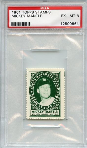 1961 Topps Stamps Mickey Mantle PSA EX-MT 6