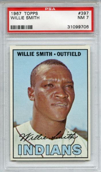 1967 Topps 397 Willie Smith PSA NM 7