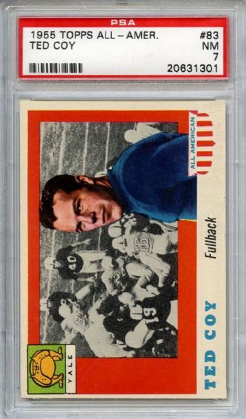 1955 Topps All American 83 Ted Coy PSA NM 7