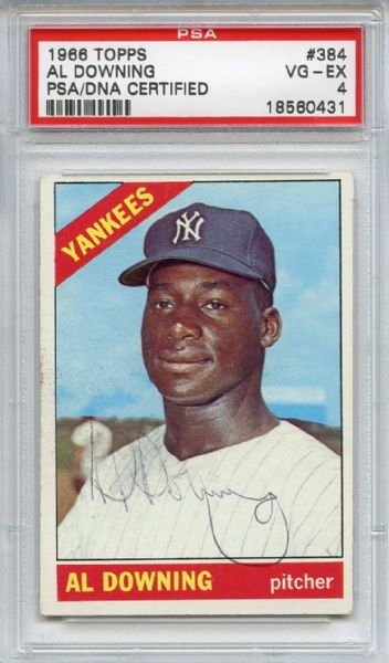 1966 Topps Signed Al Downing PSA/DNA