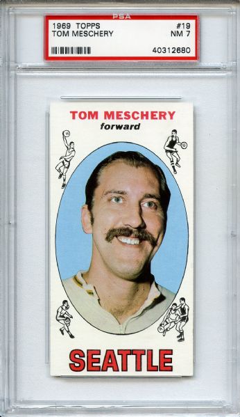 1969 Topps 19 Tom Meschery PSA NM 7