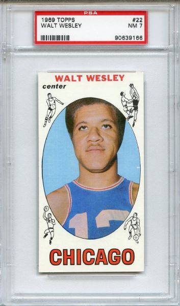 1969 Topps 22 Walt Wesley PSA NM 7
