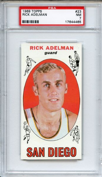 1969 Topps 23 Rick Adelman Rookie PSA NM 7