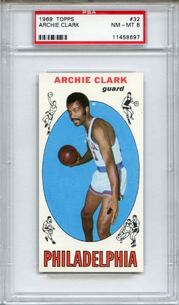 1969 Topps 32 Archie Clark PSA NM-MT 8