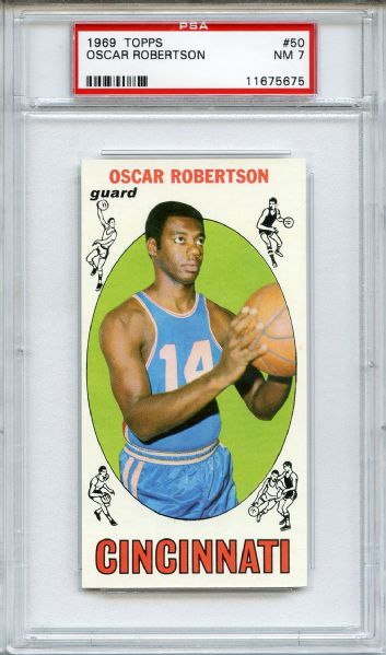 1969 Topps 50 Oscar Robertson PSA NM 7