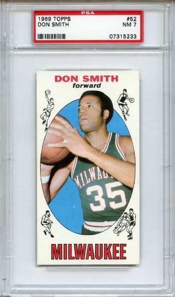 1969 Topps 52 Don Smith PSA NM 7