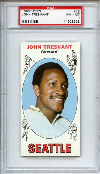 1969 Topps 58 John Tresvant PSA NM-MT 8