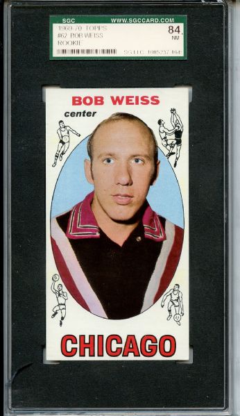 1969 Topps 62 Bob Weiss SGC NM 84 / 7