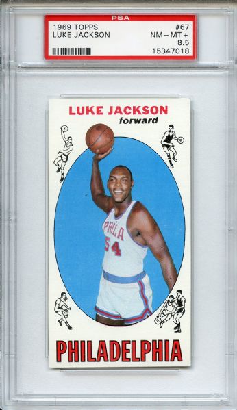 1969 Topps 67 Luke Jackson PSA NM-MT+ 8.5
