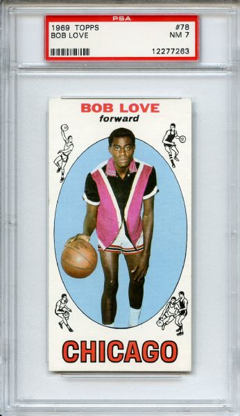 1969 Topps 78 Bob Love PSA NM 7