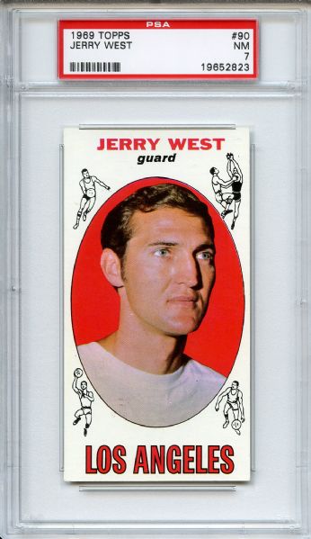 1969 Topps 90 Jerry West PSA NM 7