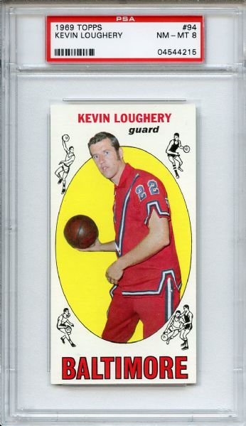 1969 Topps 94 Kevin Loughery PSA NM-MT 8