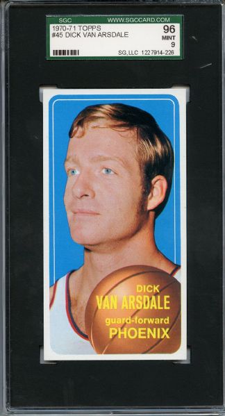 1970 Topps 45 Dick Van Arsdale SGC MINT 96 / 9