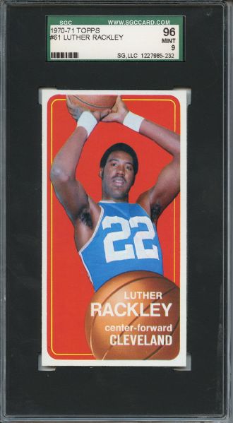 1970 Topps 61 Luther Rackley SGC MINT 96 / 9