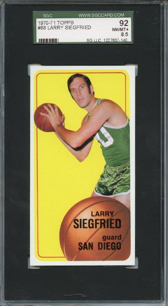 1970 Topps 88 Larry Siegfried SGC NM/MT+ 92 / 8.5