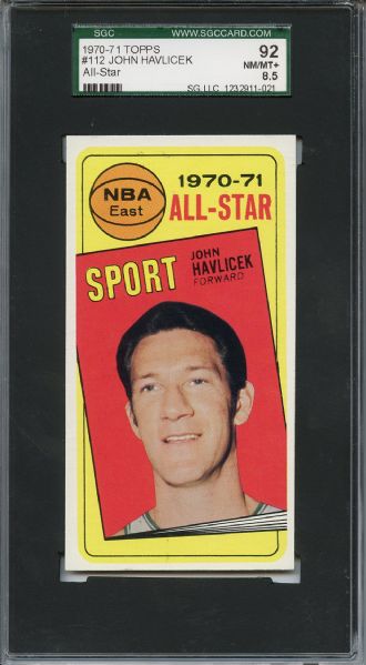 1970 Topps 112 John Havlicek All Star SGC NM/MT+ 92 / 8.5