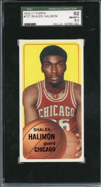 1970 Topps 127 Shaler Halimon SGC NM/MT+ 92 / 8.5