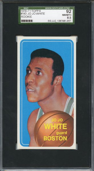 1970 Topps 143 Jo Jo White Rookie SGC NM/MT+ 92 / 8.5