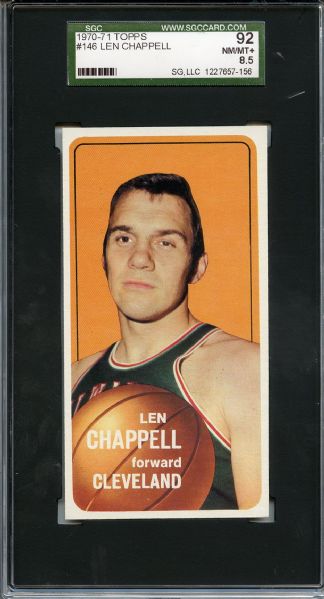 1970 Topps 146 Len Chappell SGC NM/MT+ 92 / 8.5