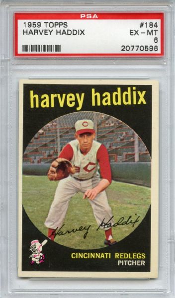 1959 Topps 184 Harvey Haddix PSA EX-MT 6