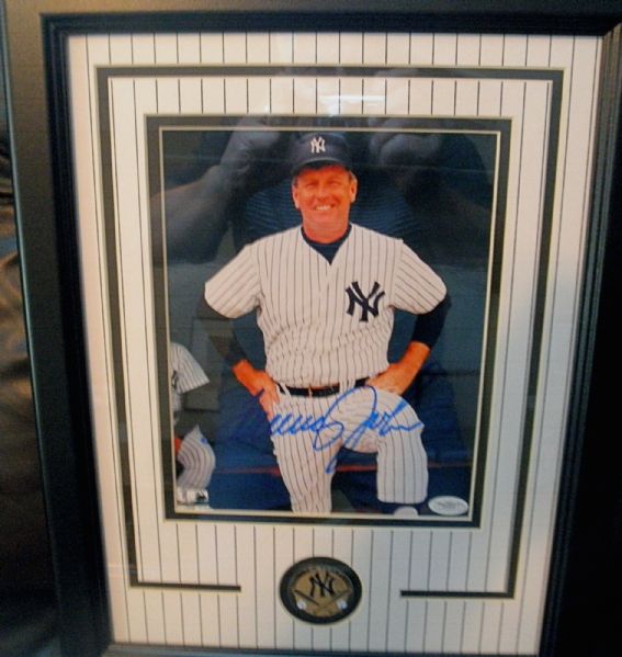 Tommy John signed/framed Yankees 8x10 JSA cert