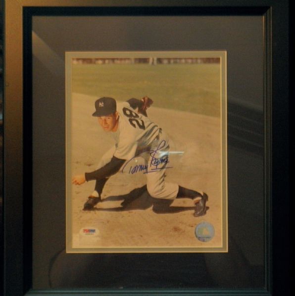 Tommy Byrne signed/framed Yankees 8x10 PSA DNA cert