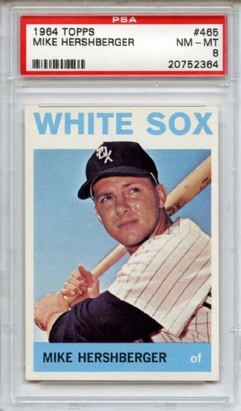 1964 Topps 465 Mike Hershberger PSA NM-MT 8