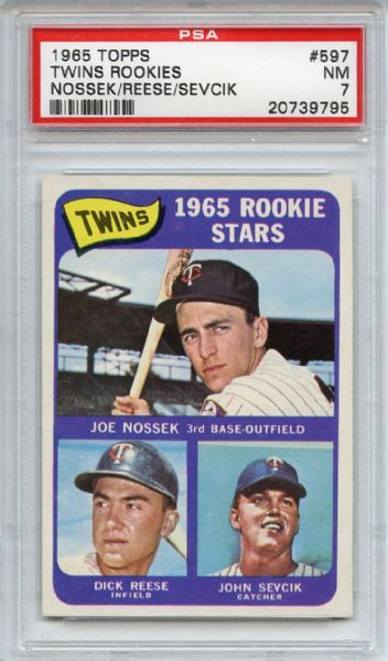 1965 Topps 597 Twins Rookies PSA NM 7