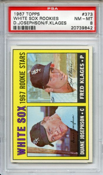 1967 Topps 373 Chicago White Sox Rookies PSA NM-MT 8