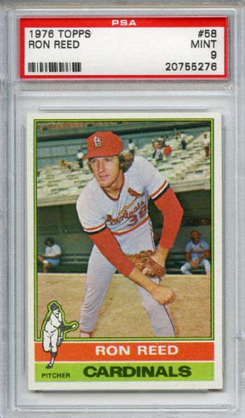 1976 Topps 58 Ron Reed PSA MINT 9