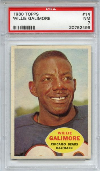 1960 Topps 14 Willie Gailmore PSA NM 7