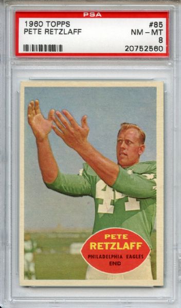 1960 Topps 85 Pete Retzlaff PSA NM-MT 8