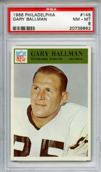 1966 Philadelphia 145 Gary Ballman PSA NM-MT 8