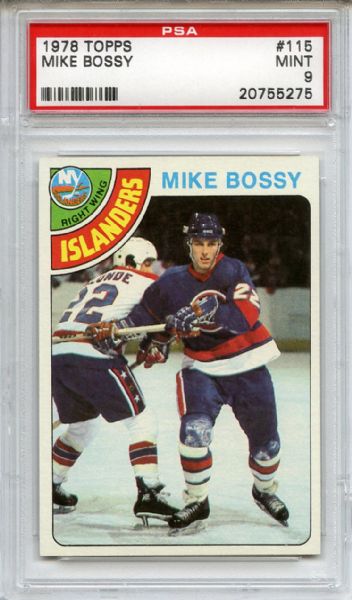 1978 Topps 115 Mike Bossy Rookie PSA MINT 9