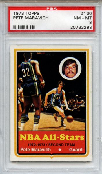 1973 Topps 157 NBA Rebound Leaders Chamberlain Thurmond PSA NM-MT 8