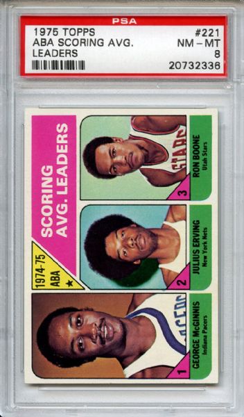 1975 Topps 254 Moses Malone Rookie PSA NM-MT 8