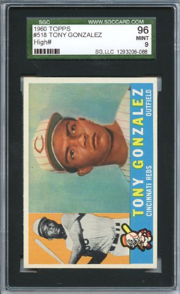 1960 Topps 529 Norm Sherry SGC NM+ 86 / 7.5