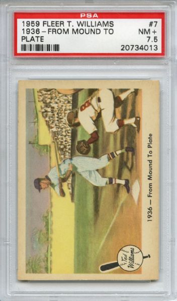 1959 Fleer Ted Williams 7 From Mound to Plate PSA NM+ 7.5