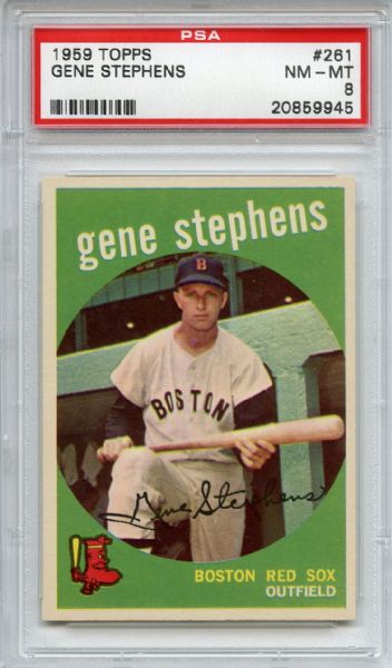 1959 Topps 261 Gene Stephens PSA NM-MT 8