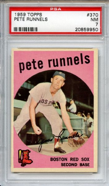 1959 Topps 370 Pete Runnels PSA NM 7