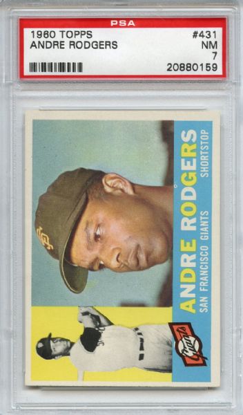 1960 Topps 431 Andre Rodgers PSA NM 7
