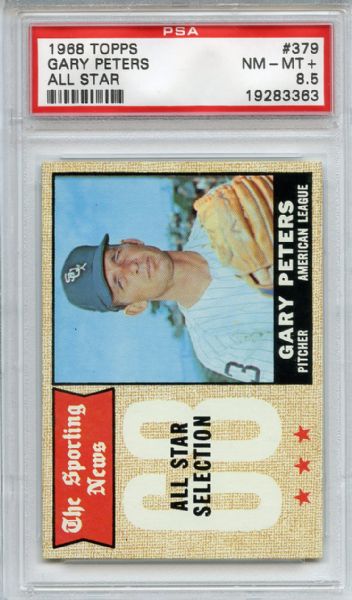 1968 Topps 379 Gary Peters All Star PSA NM-MT+ 8.5